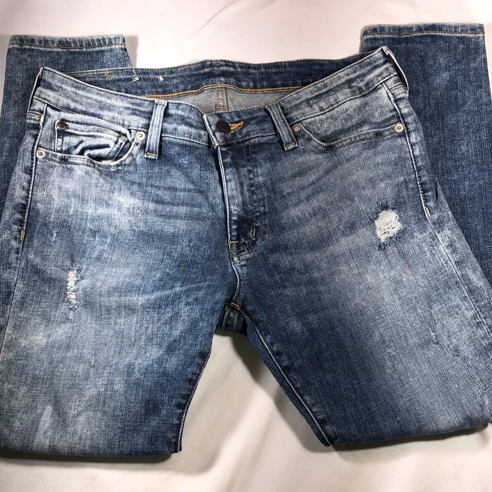 Denim & Supply Cropped Distressed Denim Blue Jeans 30" Waist - Picture 1 of 7